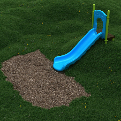 9 Ft Bed Length Single Straight Embankment Slide - 4 Foot Height