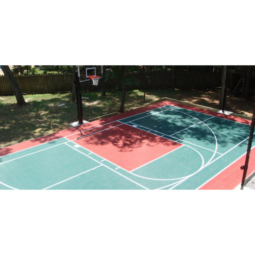 Basketball Flooring Kit - HomeCourt - outdoor half court example Basketball Flooring Kit - HomeCourt - outdoor half court example