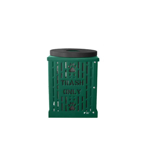 Trash Only Receptacle - Green with black lid Trash Only Receptacle - Green with black lid