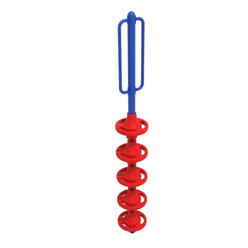 Free standing 5 Pod Climber - blue post and red pods Free standing 5 Pod Climber - blue post and red pods