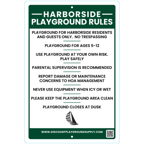 Aluminum Playground Sign - Custom - Sign Only Aluminum Playground Sign - Custom - Sign Only