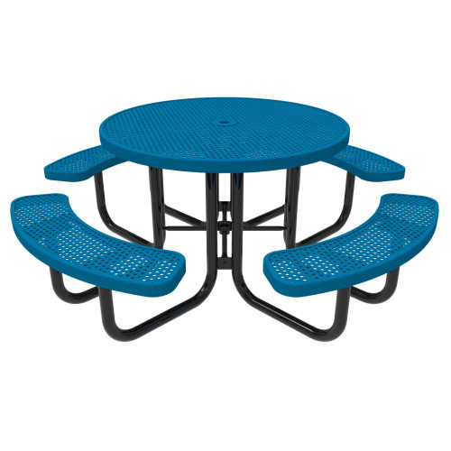 Round Punched Steel Picnic Table - Portable