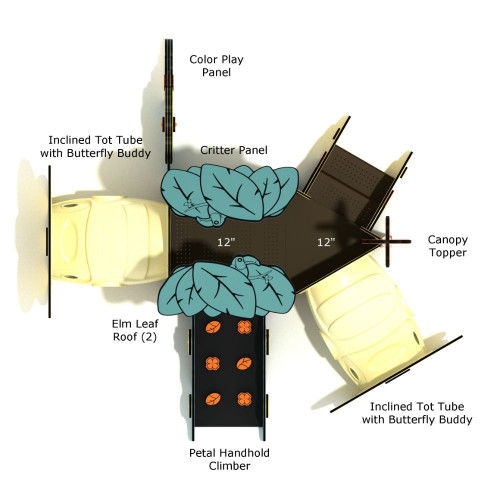 Star Magnolia Playset Toddler Playhouse - Top Detail Star Magnolia Playset Toddler Playhouse - Top Detail