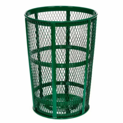 48 Gallon Round Steel Mesh Trash Can without Lid