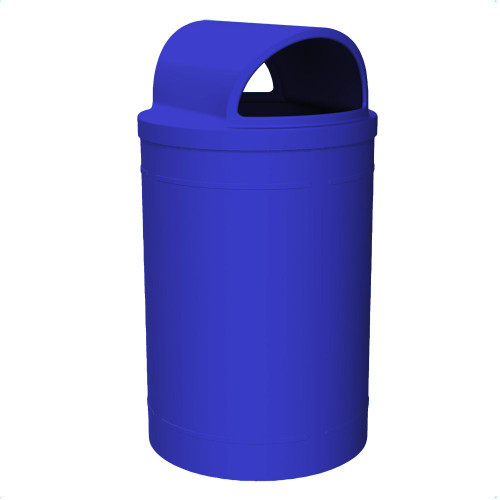 55 Gallon Plastic Round Receptacle with 2-Way Open Top