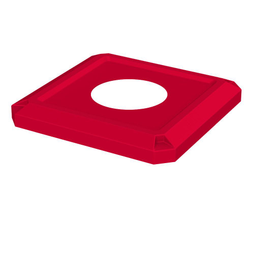 Square Can Plastic Lid with Center Opening
