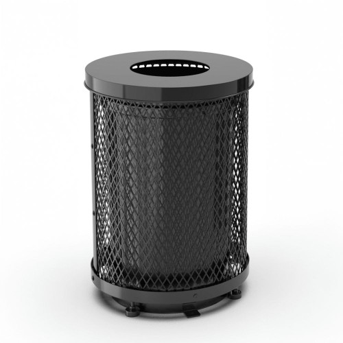 Flat Top Outdoor Trash Receptacle