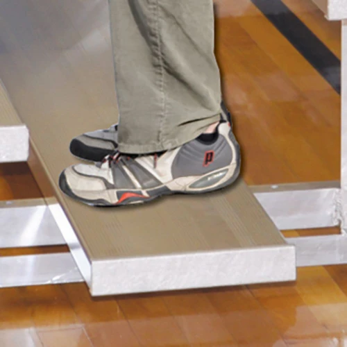 Tip n' Roll 15' Bleacher - 2 Row - Single Aluminum Foot Plank