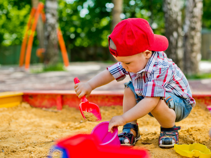 Sandbox Child Play Stock Image