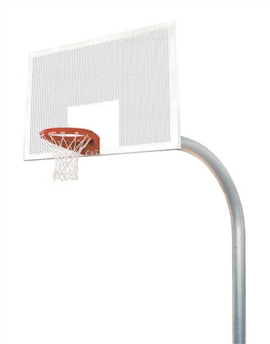 Outdoor Basketball | Perforated Steel Style Mega Duty Basketball System
