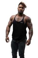 Rivalry Clothing Mens Stringer Vest Legacy Onyx