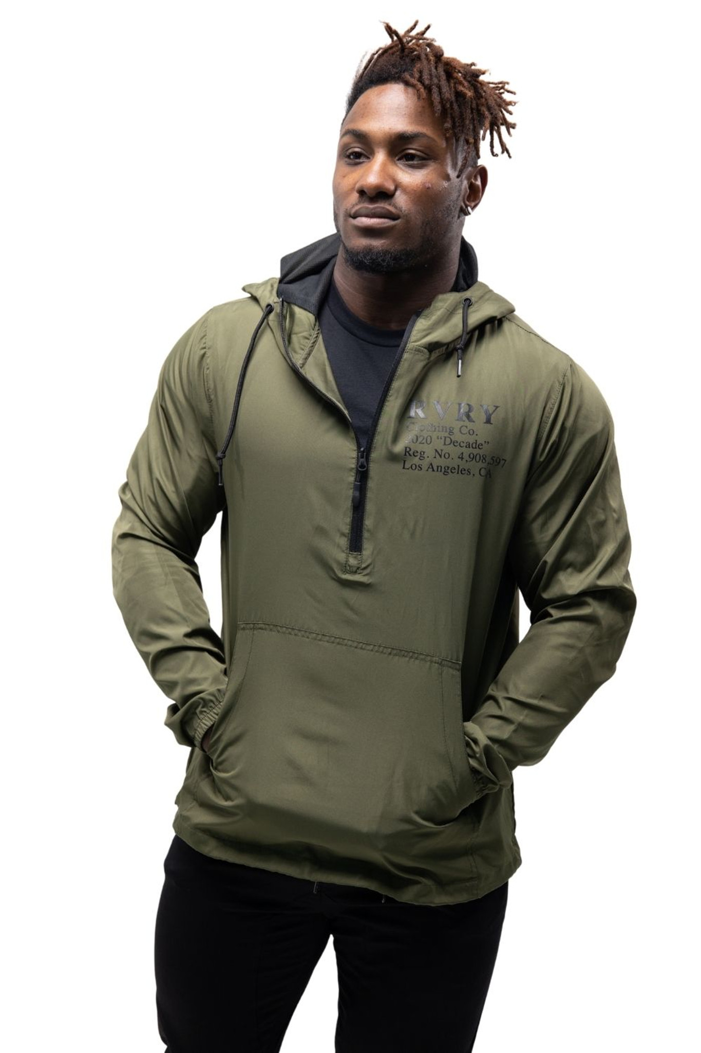 Rivalry Clothing Co. Decade Windbreaker Military Green Rivalry