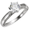 10 Karat White Gold and 14 Karat White Gold 0.25 Carat Diamond Engagement Ring