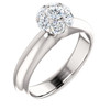 14 Karat White Gold 0.50 Carat Diamond Cluster Engagement Ring