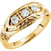 Buy 14 Karat Yellow Gold 0.50 Carat Diamond 3 Stone Ring