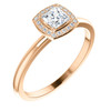 Buy 14 Karat Rose Gold Diamond and .05 Carat Diamond Ring