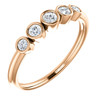 Buy 14 Karat Rose Gold 0.25 Carat Diamond Graduated Bezel Set Ring
