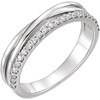 Shop 14 Karat White Gold 0.25 Carat Diamond Criss Cross Ring