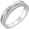 Sterling Silver 0.25 Carat Diamond Criss Cross Ring