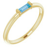 Blue Topaz in 14 Karat Yellow Gold Swiss  Blue Topaz Stackable Ring