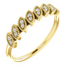 Buy 14 Karat Yellow Gold 0.12 Carat Diamond Leaf Ring