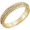14 Karat Yellow Gold 0.17 Carat Diamond Rope Ring