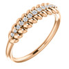 Buy 14 Karat Rose Gold 0.10 Carat Diamond  Rope Ring