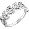 Buy Platinum 0.25 Carat Diamond Leaf Ring
