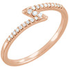 14 Karat Rose Gold 0.12 Carat Diamond Stackable Ring
