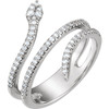 Platinum 0.33 Carat Diamond Snake Ring
