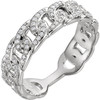 Platinum 0.25 Carat Diamondterlocking Stackable Link Ring