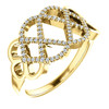 14 Karat Yellow Gold 0.20 Carat Diamond Woven Ring