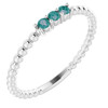 Lab Grown Alexandrite in Platinum Lab-Created Lab Grown Alexandrite Beaded Ring