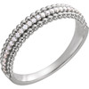 Shop Sterling Silver 0.17 Carat Diamond Beaded Ring