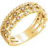 14 Karat Yellow Gold 0.12 Carat Stackable Diamond Ring