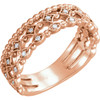 Buy 14 Karat Rose Gold 0.12 Carat Stackable Diamond Ring