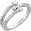 14 Karat White Gold 0.20 Carat Diamond Freeform Ring