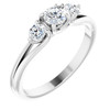 Platinum.5 Carat Diamond 3 Stone Engagement Ring