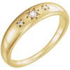 14 Karat Yellow Gold .05 Carat Diamond Starburst Ring