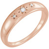 14 Karat Rose Gold .05 Carat Diamond Starburst Ring