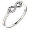 Platinum .04 Carat Diamond Infinity Inspired Ring