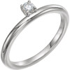 Platinum 0.10 Carat Diamond Stackable Ring