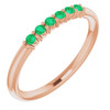 14 Karat Rose Gold Emerald Stackable Ring