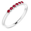 Ruby Platinum Stackable Ring