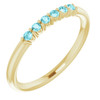 Blue Zircon in 14 Karat Yellow Gold  Blue Zircon Stackable Ring