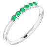 Emerald Ring in Sterling Silver Emerald Stackable Ring