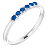 Real Sapphire set in Sterling Silver Stackable Ring