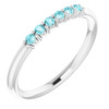 Blue Zircon in Sterling Silver  Blue Zircon Stackable Ring