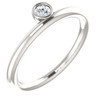 Shop Sterling Silver 0.10 Carat Diamond Asymmetrical Stackable Ring