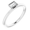 Genuine Diamond set in 14 Karat White Gold 0.17 Carat Diamond Asymmetrical Stackable Ring